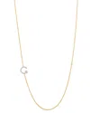 Zoe Lev 14k Yellow Gold Diamond Asymmetric Initial Necklace, 18 In G/gold