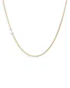 Zoe Lev 14k Yellow Gold Diamond Asymmetric Initial Necklace, 18 In I/gold