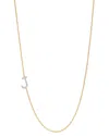 Zoe Lev 14k Yellow Gold Diamond Asymmetric Initial Necklace, 18 In J/gold