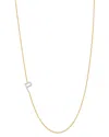 Zoe Lev 14k Yellow Gold Diamond Asymmetric Initial Necklace, 18 In P/gold