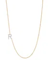 Zoe Lev 14k Yellow Gold Diamond Asymmetric Initial Necklace, 18 In R/gold