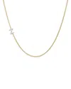 Zoe Lev 14k Yellow Gold Diamond Asymmetric Initial Necklace, 18 In Z/gold