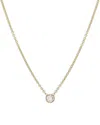 Zoe Lev 14k Yellow Gold Diamond Bezel Fine Link Pendant Necklace, 16-18 In Gold