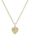Zoe Lev 14k Yellow Gold Diamond Bezel One Love Heart Pendant Necklace, 16-18 In Gold