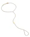 Zoe Lev 14k Yellow Gold Diamond Evil Eye Hand Chain Bracelet In Gold