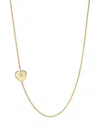 Zoe Lev 14k Yellow Gold Diamond Heart Station Necklace, 18 In White/gold