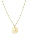 Zoe Lev 14k Yellow Gold Diamond Initial Pendant Necklace, 16-18 In J