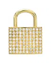 Zoe Lev 14k Yellow Gold Diamond Pave Padlock Charm Pendant In Gold