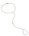 Zoe Lev 14k Yellow Gold Diamond Pear Shape Bezel Hand Chain Bracelet In Gold