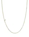 Zoe Lev 14k Yellow Gold Diamond Script Initial Asymmetrical Necklace, 16-18
