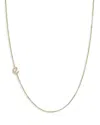 Zoe Lev 14k Yellow Gold Diamond Script Initial Asymmetrical Necklace, 16-18 In E