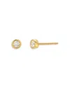 Zoe Lev 14k Yellow Gold Diamond Stud Earrings In White/gold