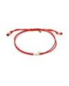 Zoe Lev 14k Yellow Gold Fortune Diamond Initial Red Cord Bolo Bracelet In L