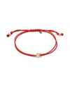 Zoe Lev 14k Yellow Gold Fortune Diamond Initial Red Cord Bolo Bracelet