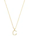 Zoe Lev 14k Yellow Gold Large Nail Initial Necklace, 18 In C/gold