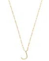 Zoe Lev 14k Yellow Gold Large Nail Initial Necklace, 18 In J/gold