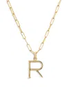 Zoe Lev 14k Yellow Gold Large Nail Initial Necklace, 18 In R/gold