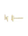Zoe Lev 14k Yellow Gold Lightning Bolt Diamond Stud Earrings In Gold