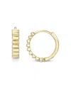 Zoe Lev 14k Yellow Gold Notched Huggie Hoop Earrings In Gold