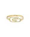 Zoe Lev 14k Yellow Gold Paperclip Ring In Gold