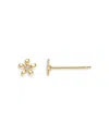 Zoe Lev Diamond Center Flower Stud Earrings In Gold