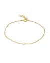 Zoe Lev 14k Yellow Gold Tiny Peace Sign Chain Link Bracelet In Gold