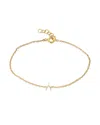 Zoe Lev 14k Yellow Gold Tiny Wishbone Chain Link Bracelet In Gold