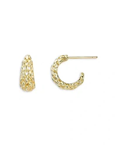 Zoe Lev 14k Yellow Gold Woven Round Earrings