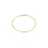 Zoe Lev Bezel Diamond Cuban Link Bracelet In Gold In Gold