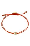 Zoe Lev Button Fortune Bracelet In Red