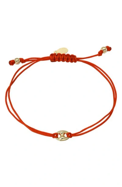 Zoe Lev Button Fortune Bracelet In Red
