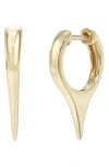 Zoe Lev 14k Yellow Gold Dagger Huggie Hoop Earrings In Gold