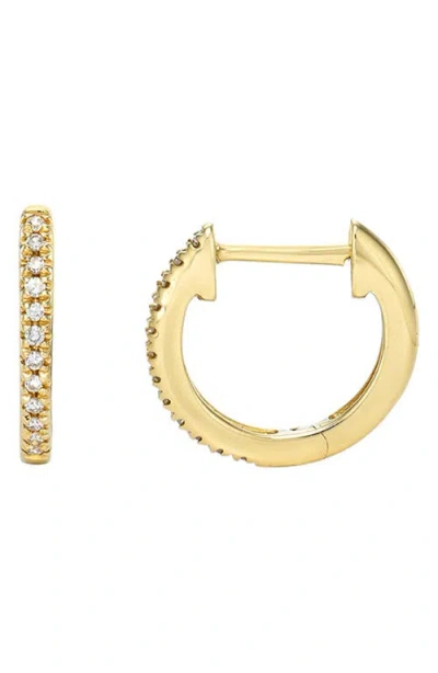 Zoe Lev Diamond Pavé Huggie Hoop Earrings In Gold
