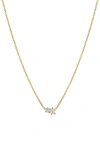 Zoe Lev Diamond Toi Et Moi Necklace In Gold