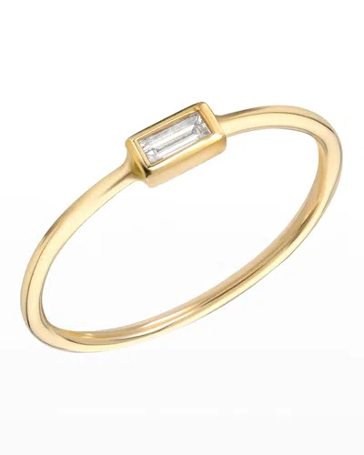 Zoe Lev Jewelry 14k Gold Diamond Baguette Ring