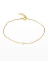 Zoe Lev Jewelry 14k Gold Tiny Flower Bracelet With Diamond