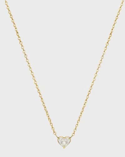 Zoe Lev Jewelry Heart-cut Diamond Necklace In Gold