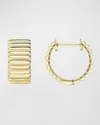 Zoe Lev Jewelry Yellow Gold Thick Notched Huggie Earrings