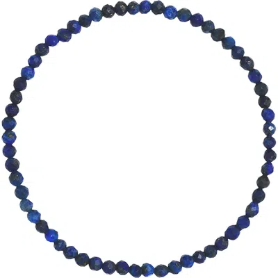 Zoe Lev Lapis Lazuli Stretch Beaded Bracelet In Blue