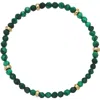 Zoe Lev Malachite & 14k Gold Stretch Beaded Bracelet In Green