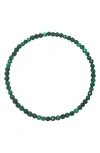 Zoe Lev Malachite Stretch Beaded Bracelet In Green