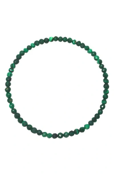 Zoe Lev Malachite Stretch Beaded Bracelet In Green