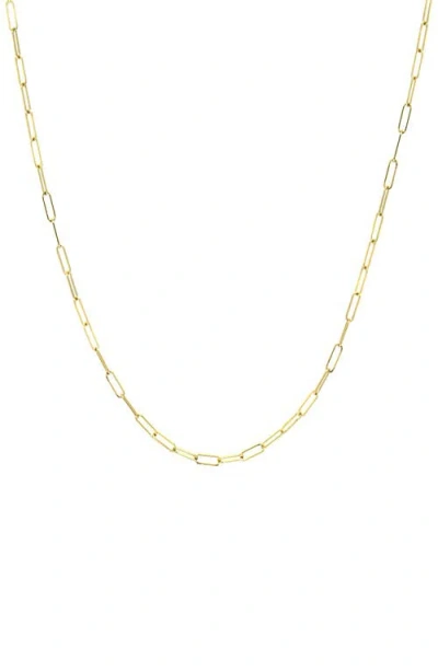Zoe Lev Paper Clip Chain Necklace In Gold