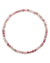 Zoe Lev Rhodocrosite Bead Stretch Bracelet In Pink