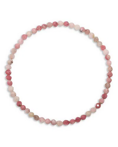 Zoe Lev Rhodocrosite Bead Stretch Bracelet In Pink