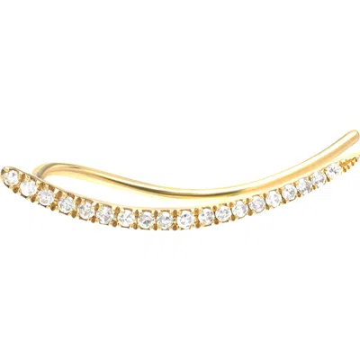 Zoe Lev Single Diamond Ear Crawler In Gold