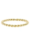 Zoe Lev Twist Band Ring In Gold