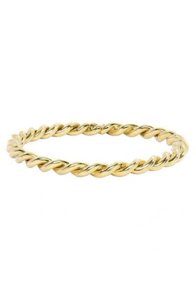 Zoe Lev Twist Band Ring In Gold