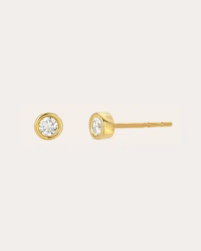 Zoe Lev Women's 14k Gold Diamond Bezel Stud Earrings