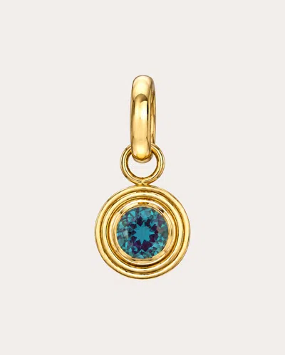 Zoe Lev Women's Birthstone Triple Bezel Pendant In Yellow Gold